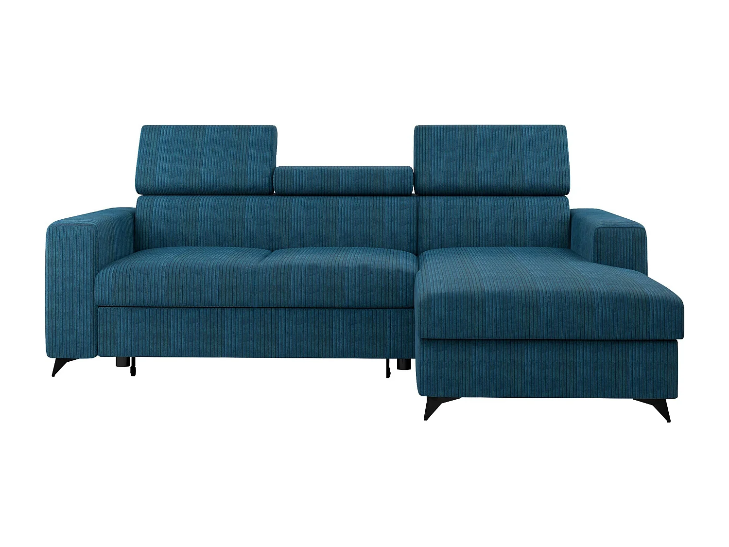 Sofá de canto Columbus 191, Azul, Funcionalidade de dormir, 24x17x8cm