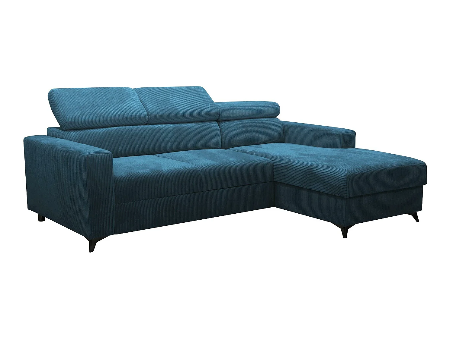 Sofá rinconero Columbus 191, Azul, Función de descanso, Almacenaje