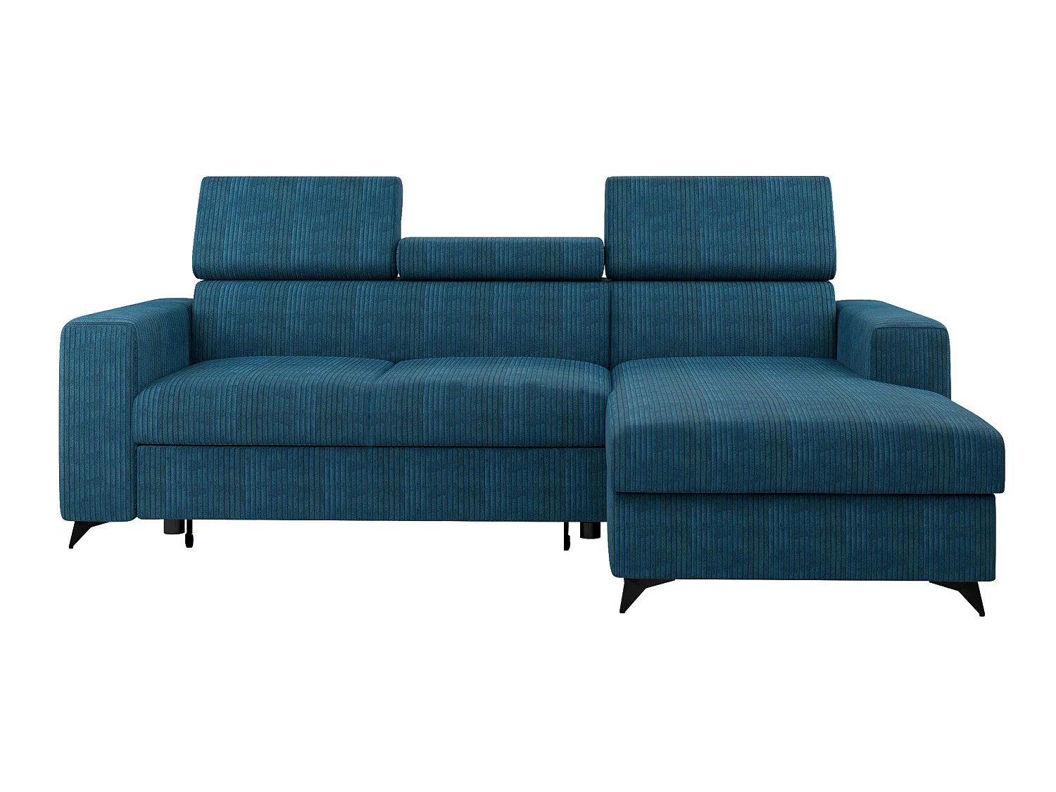 Sofá rinconero Columbus 191, Azul, Función de descanso, Almacenaje