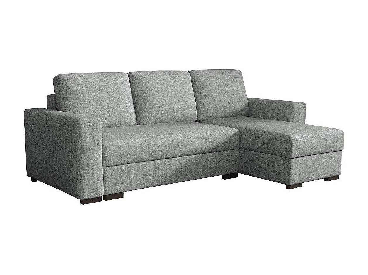 Canapé d'angle Columbus 187, Gris, Fonction de couchage, Boîte de literie, 242x155x88cm