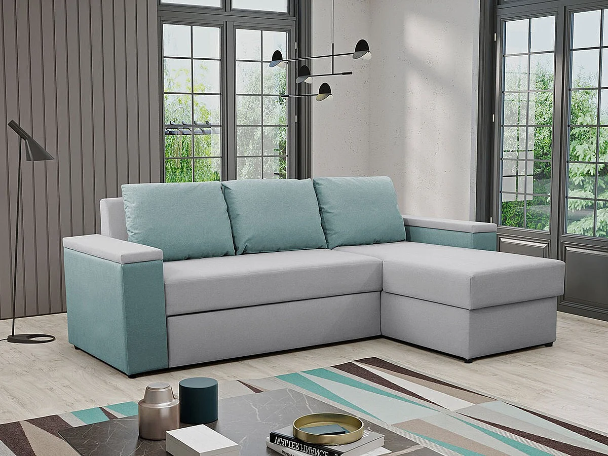 Divano angolare Providence 149, Fucsia, Con, 246x156x82cm