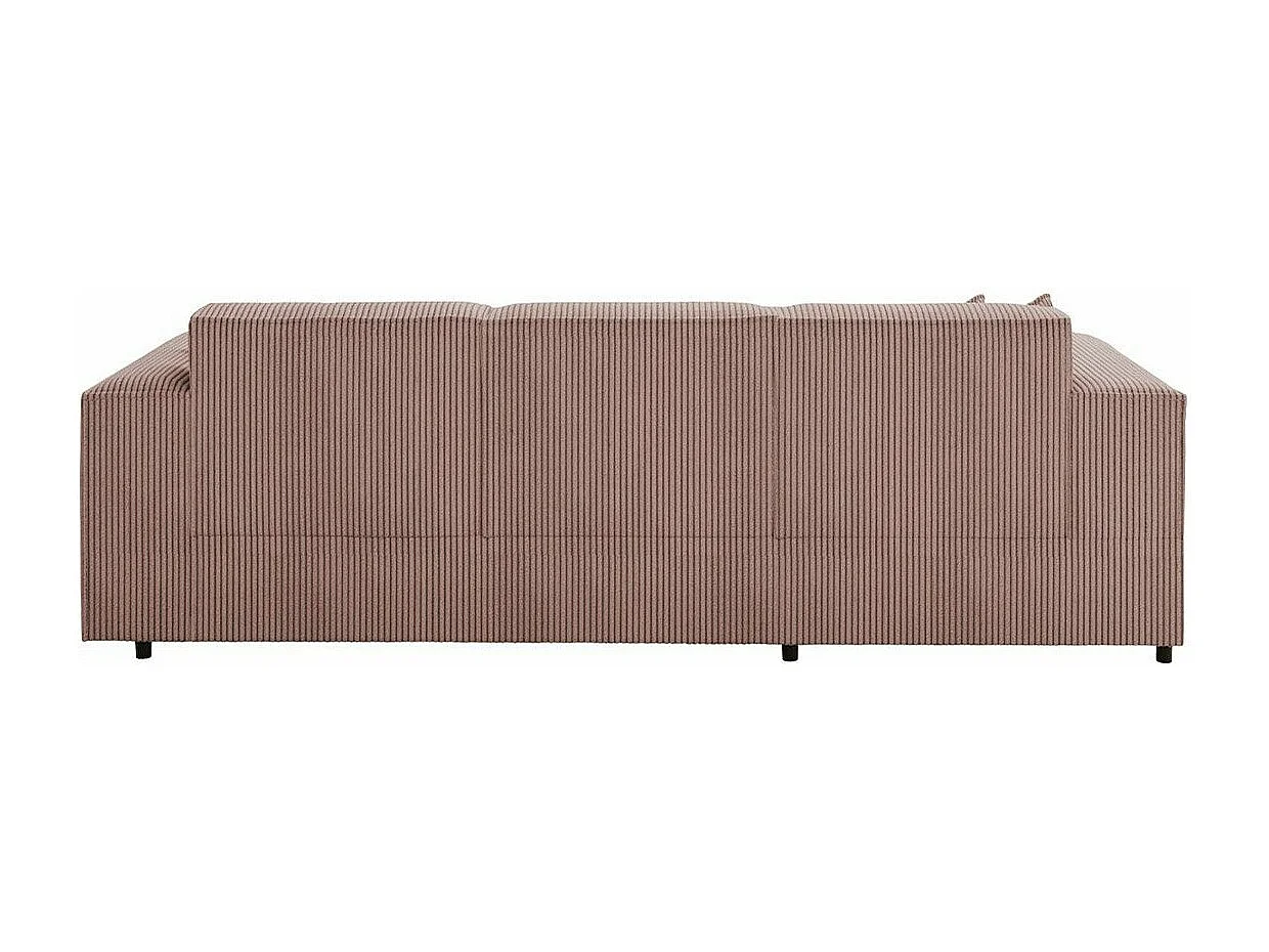 Canapé d'angle Clovis 116, Rose, Fonction de couchage, Boîte de literie, 253x166x79cm