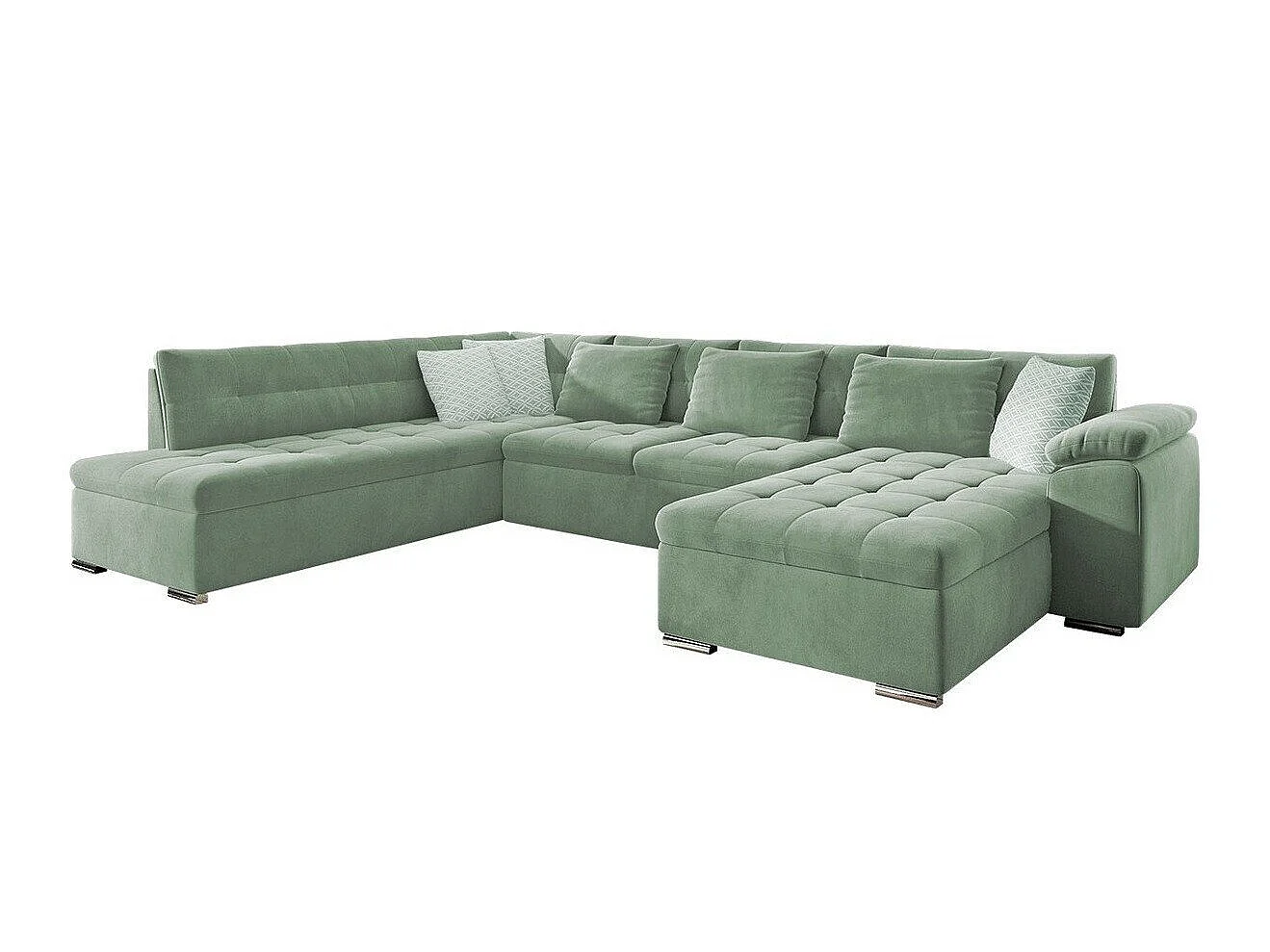 Sofá rinconero Comfivo Gemma II, Verde, Función de descanso, 35x21x8cm