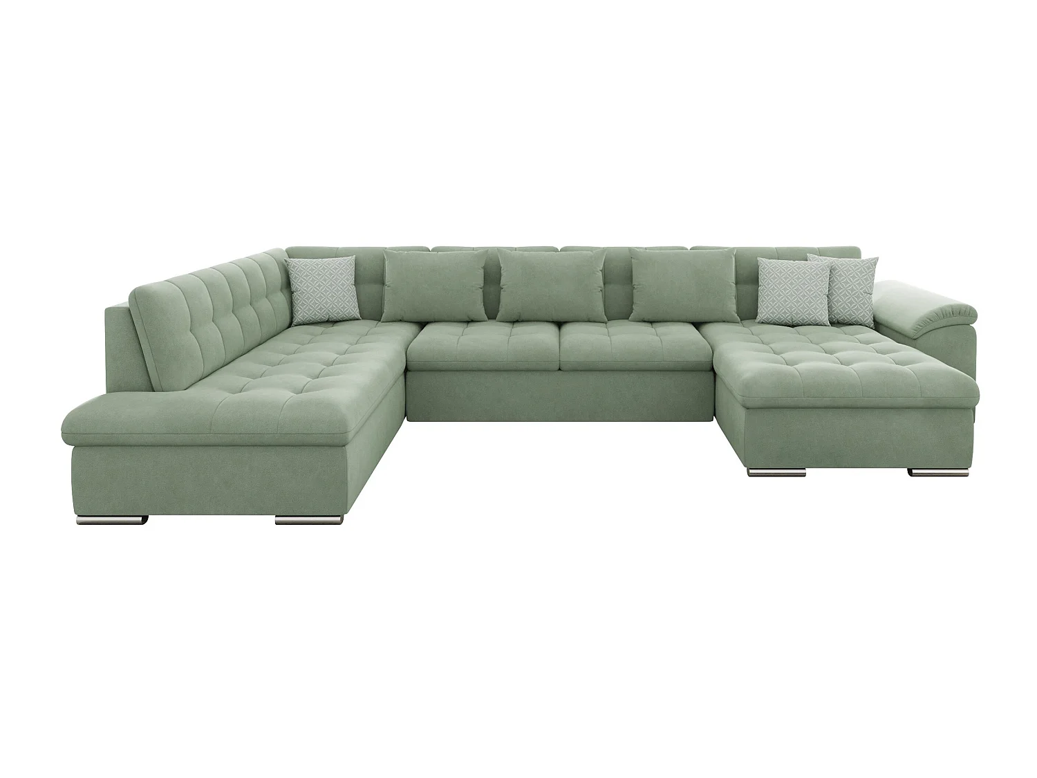 Sofá rinconero Comfivo Gemma II, Verde, Función de descanso, 35x21x8cm