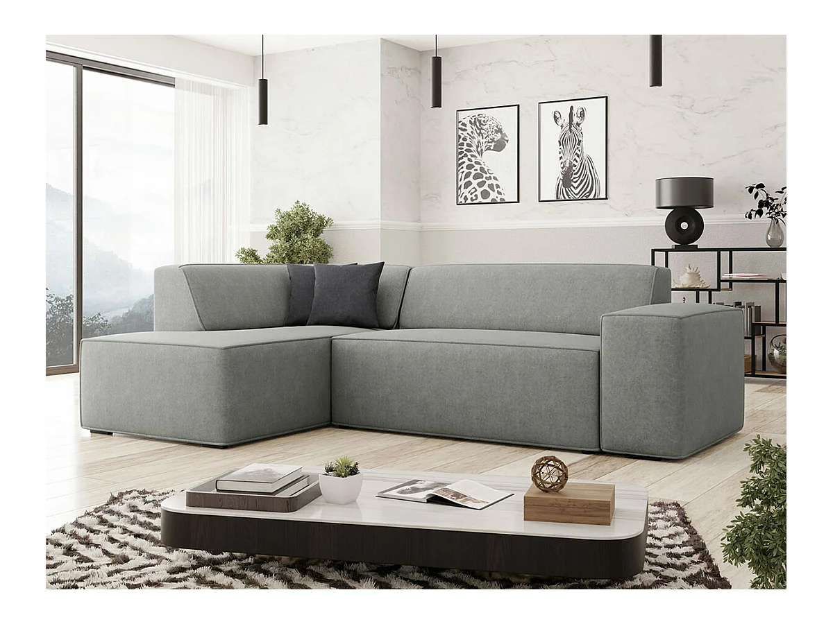 Canapé d'angle Comfivo 289, Gris, 267x205x73cm