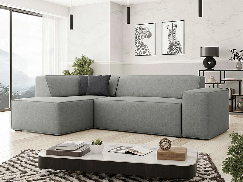 Sofá rinconero Comfivo 289, Gris, 267x205x73cm