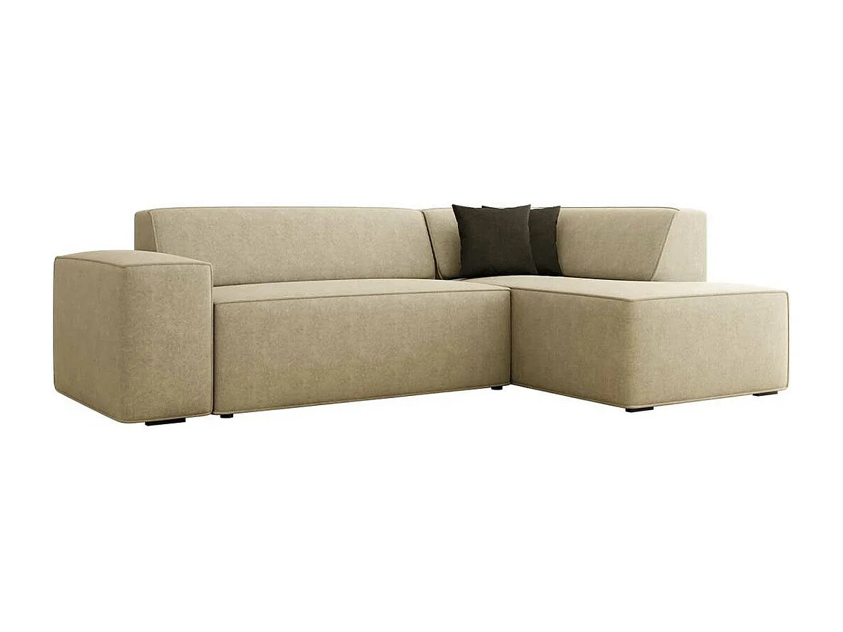 Sofá de canto Comfivo 289, Castanho claro, Funcionalidade de dormir