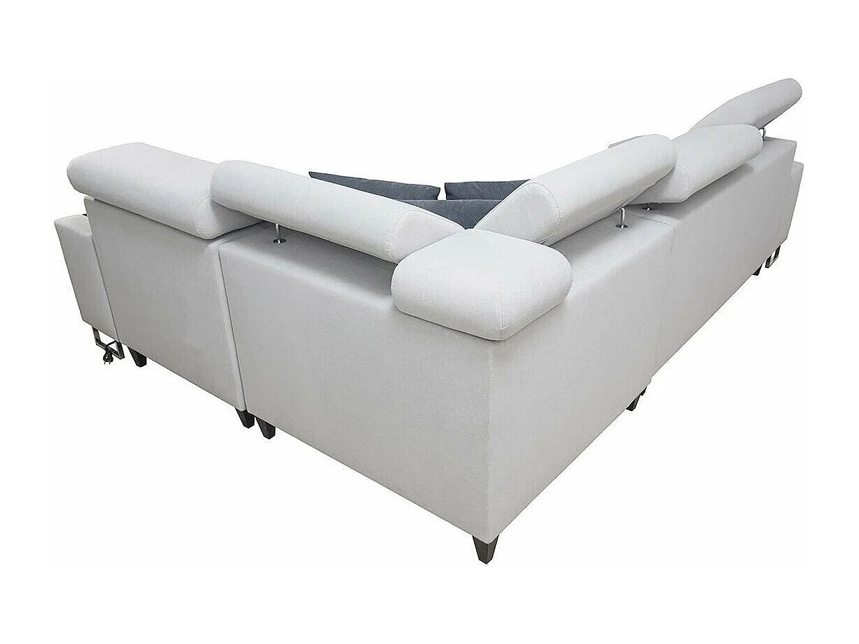 Canapé d'angle Pearland 109, Gris, Fonction de couchage, Boîte de literie, 283x207x84cm