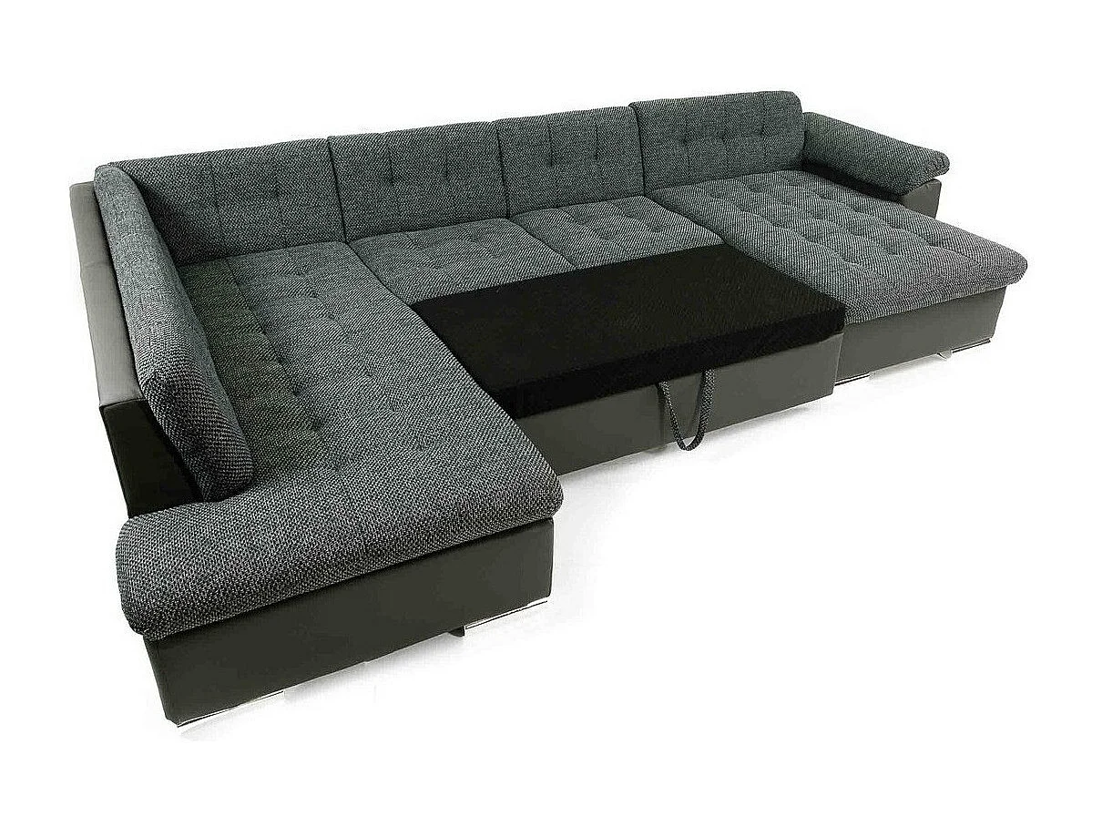 Sofá rinconero Comfivo 140, Gris, Función de descanso, 348x205x76cm