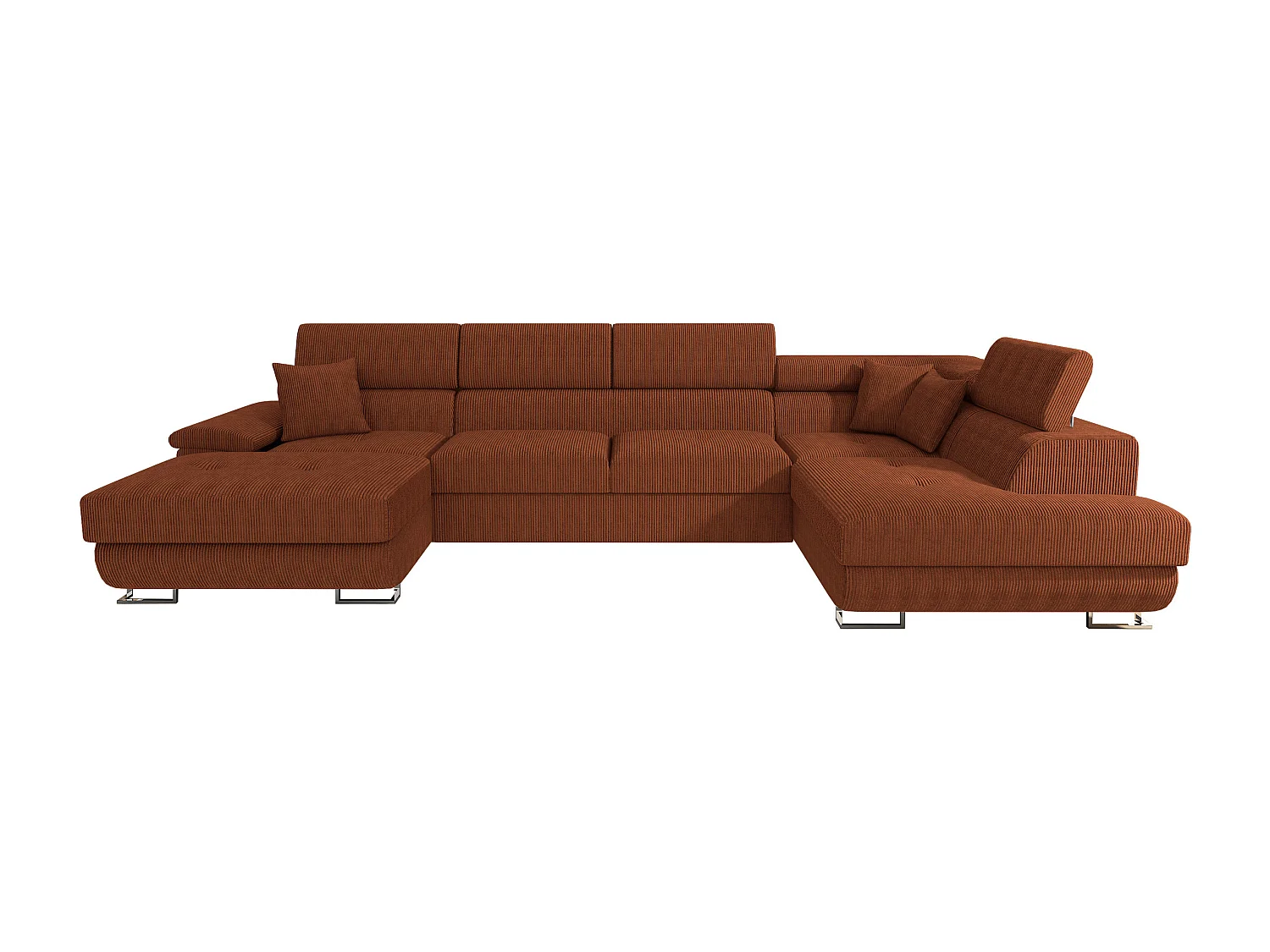 Canapé d'angle Comfivo 138, Marron, Disponible, 345x202x71cm