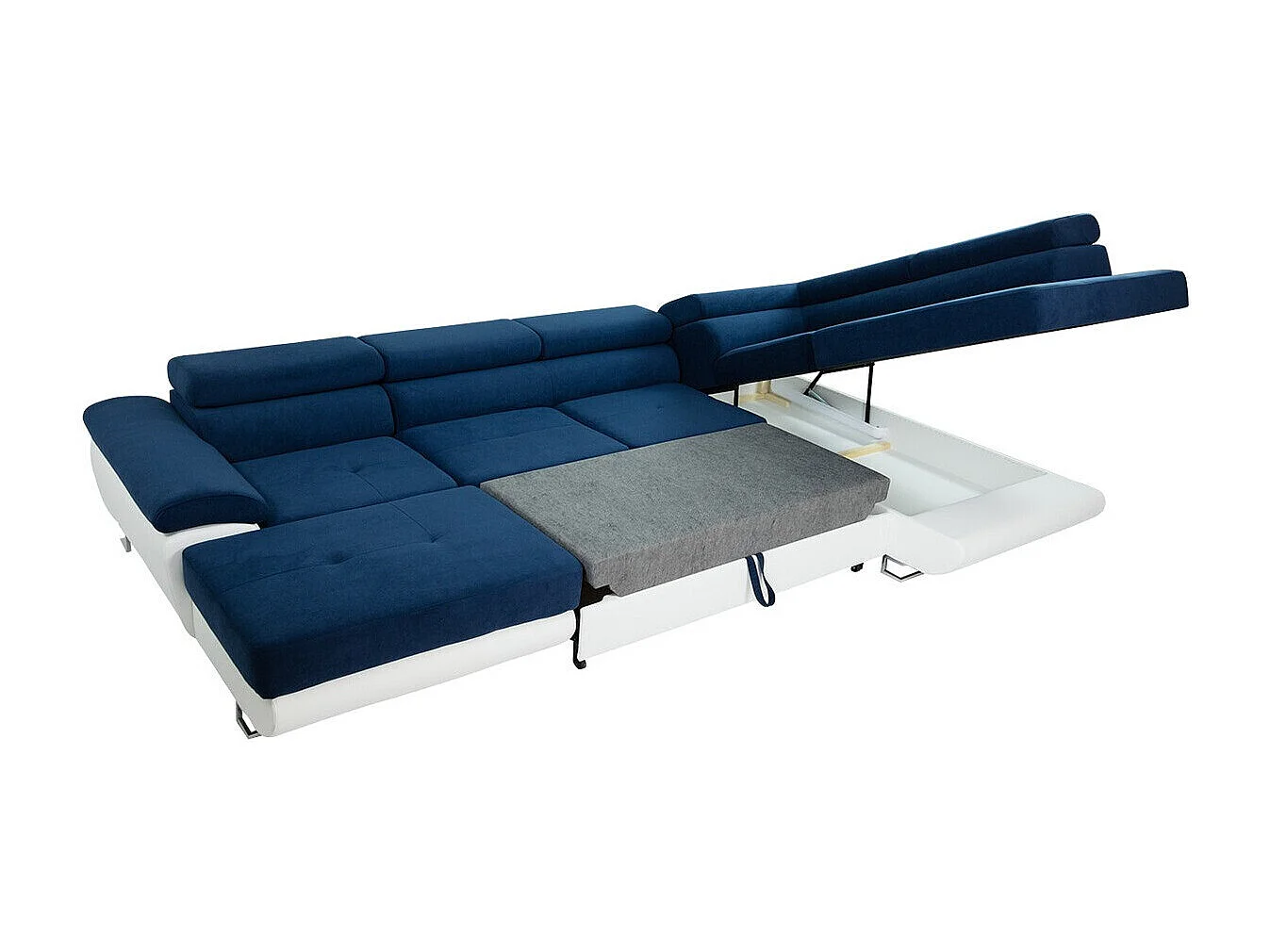 Canapé d'angle Comfivo 138, Marron, Disponible, 345x202x71cm