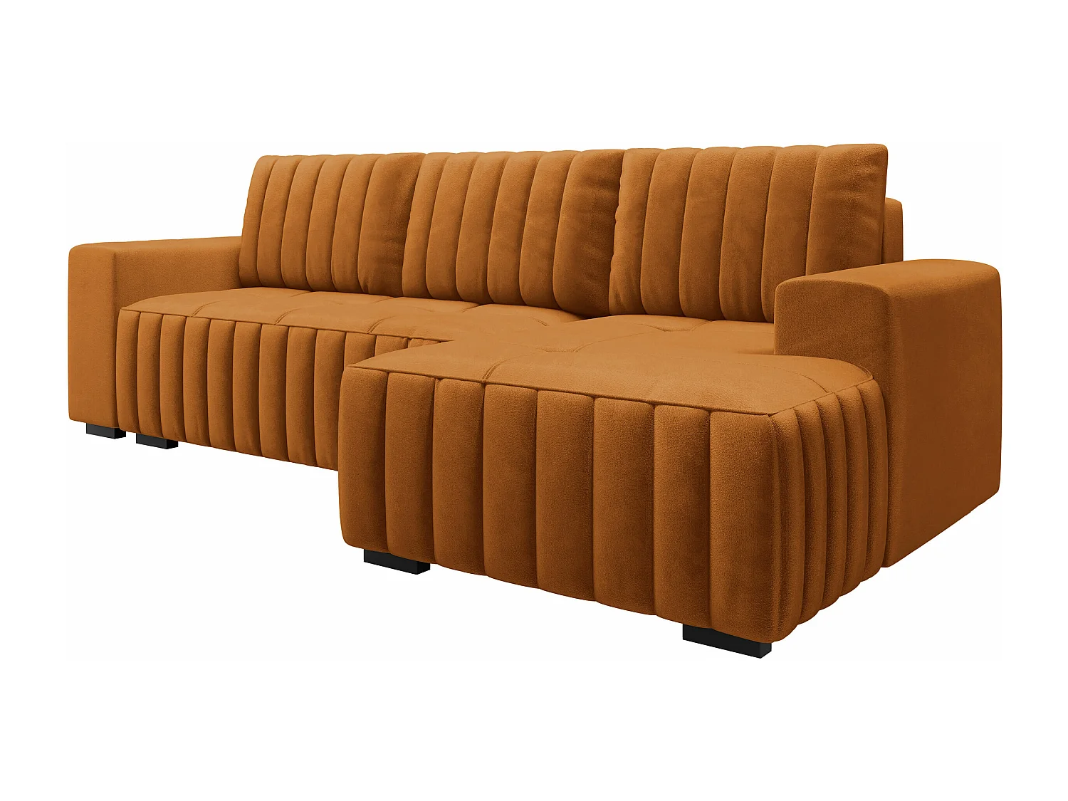 Sofá de canto Columbus 154, Vermelho, Funcionalidade de dormir