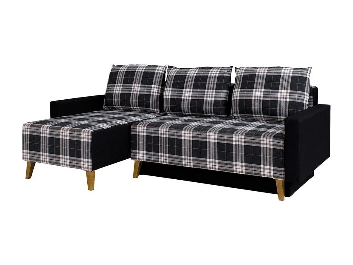 Sofá rinconero Etrmoru 134, Gris, Función de descanso, Almacenaje, 225x140x90cm