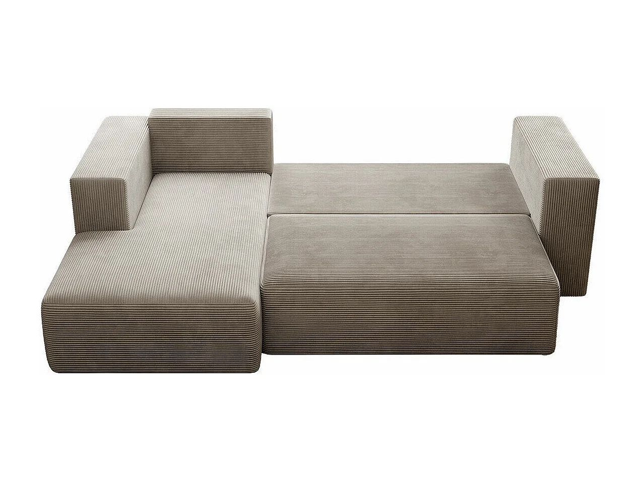 Sofá rinconero Arvada 116, Turquesa, Función de descanso, Almacenaje, 255x161x91cm