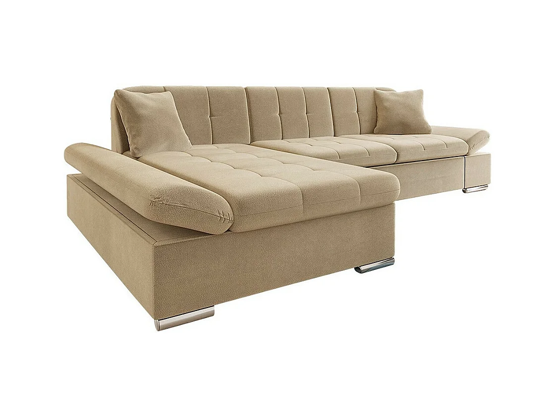 Sofá rinconero Comfivo 219, De color marrón claro, 278x161x76cm