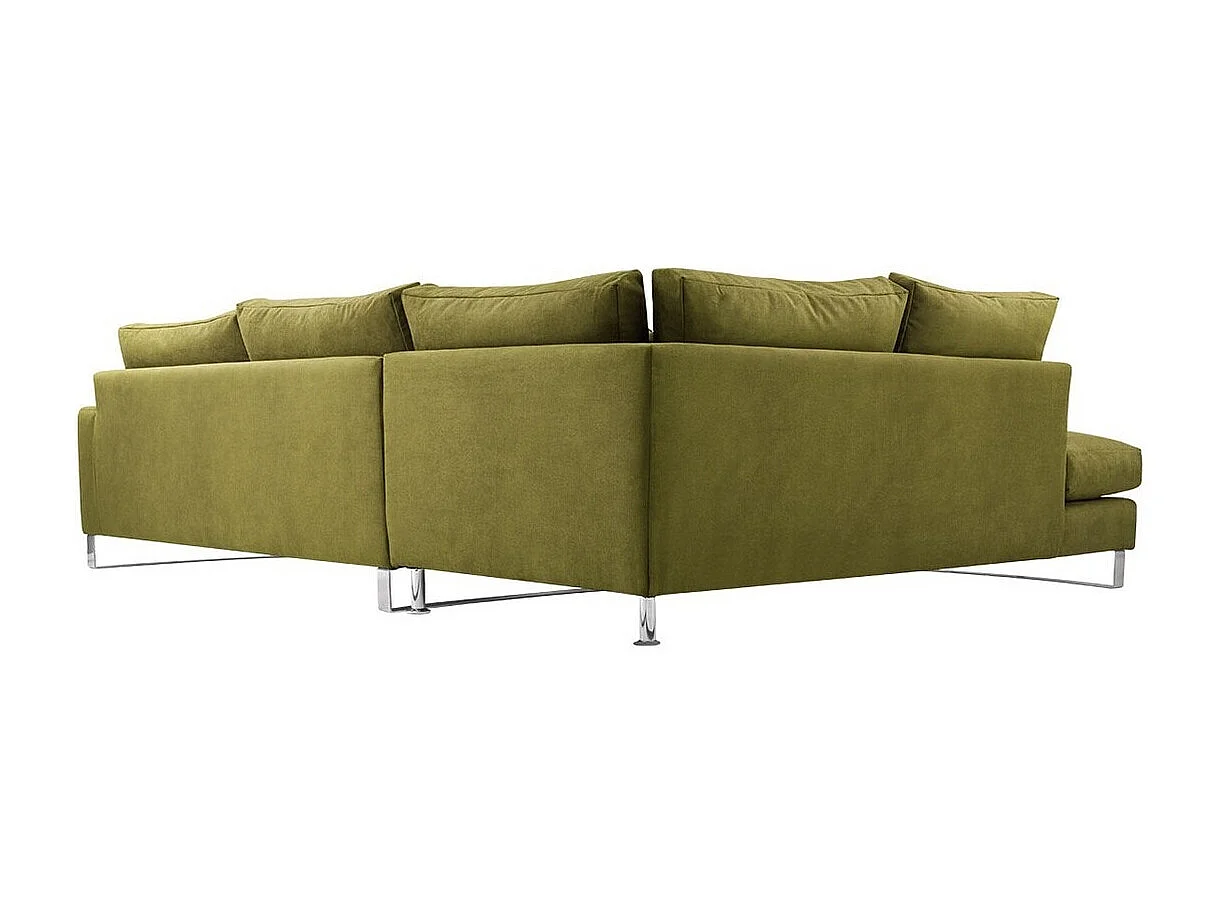 Canapé d'angle Kingsport 112, Vert, 314x224x90cm