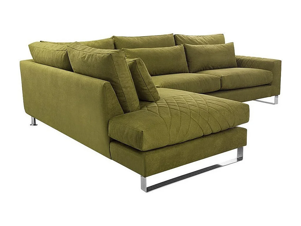 Sofá rinconero Kingsport 112, Verde, 314x224x90cm