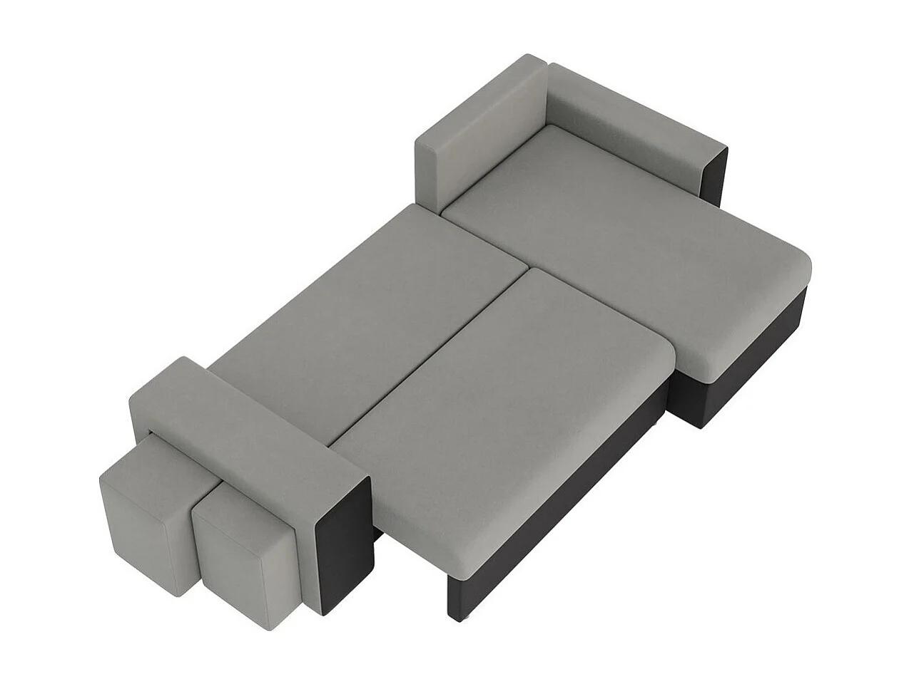 Sofá rinconero Memphis 124, Marrón, Función de descanso, Almacenaje, 256x139x80cm