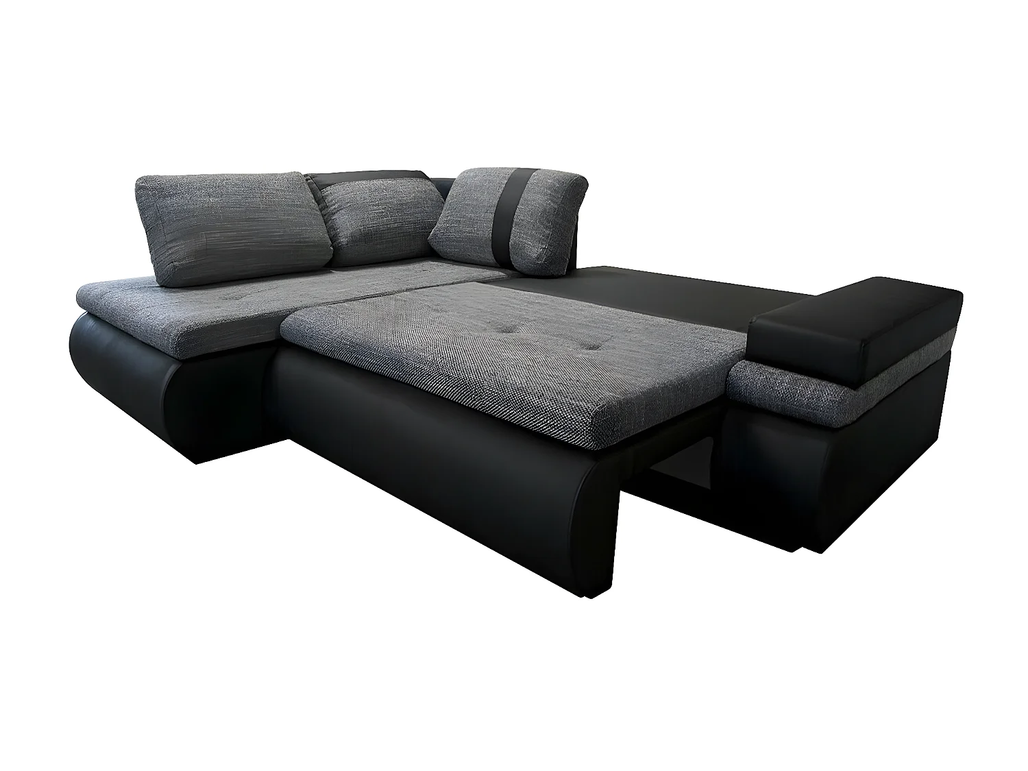 Sofá rinconero Temple 101, Gris, Función de descanso, Almacenaje, 245x182x90cm