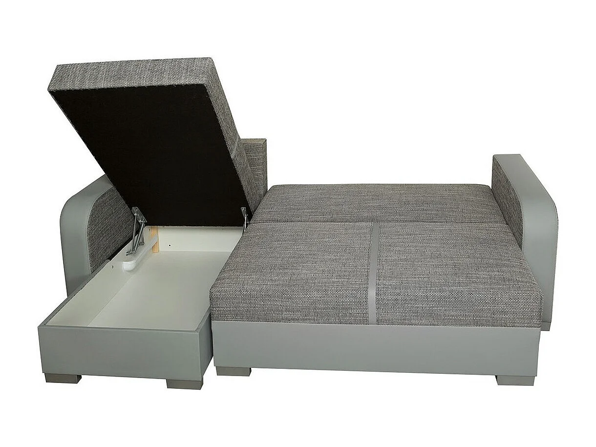 Sofá rinconero Edinburg 102, Gris, Función de descanso, Almacenaje, 235x155x90cm