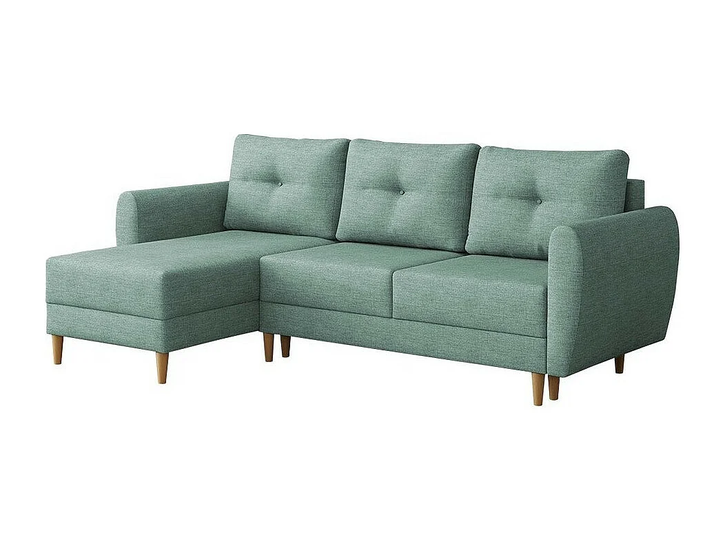 Sofá rinconero Muncie 105, Turquesa, Función de descanso, Almacenaje, 235x145x93cm