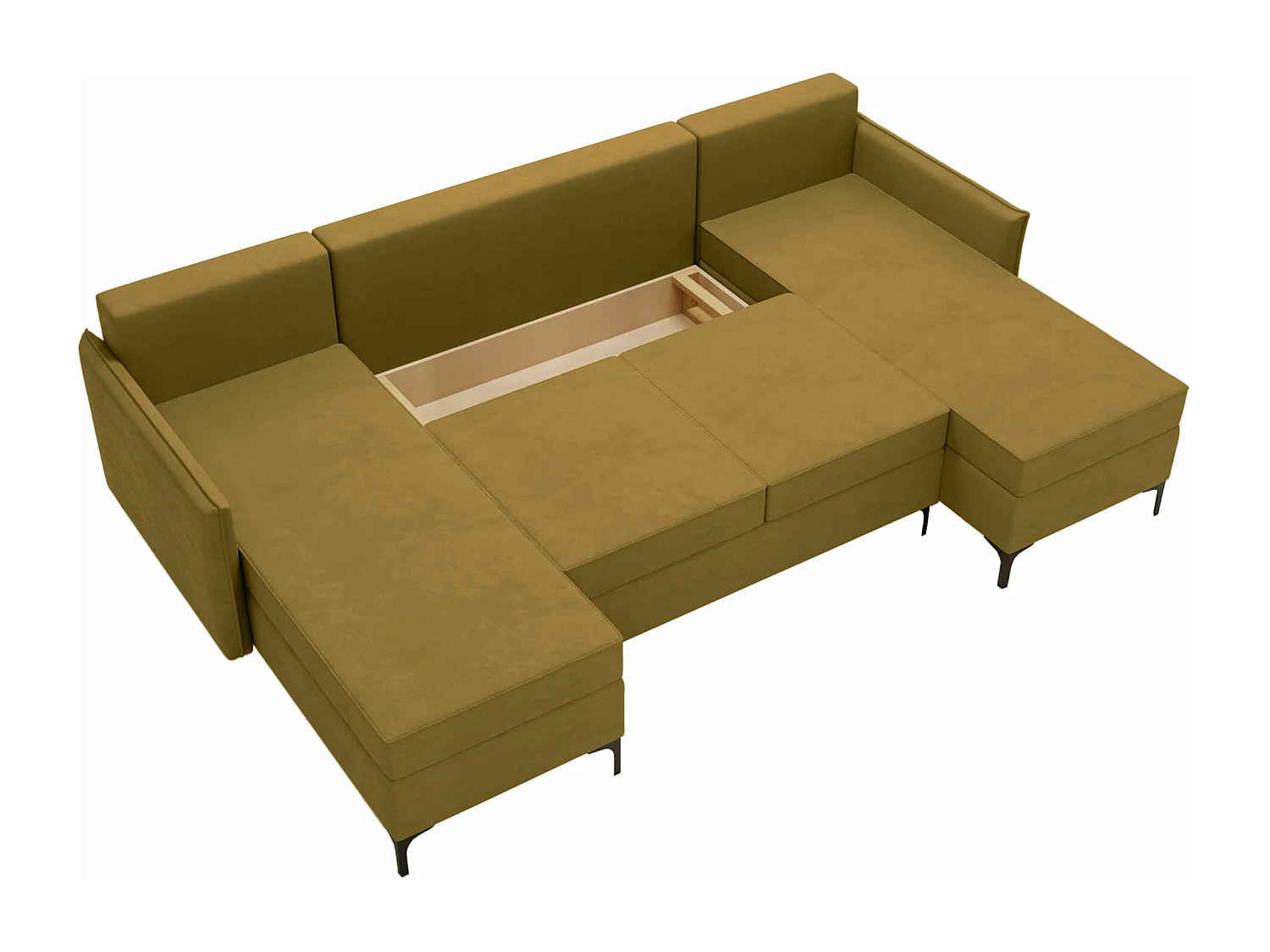 Sofá rinconero Clovis 111, Gris, Función de descanso, Almacenaje, 281x168x101cm