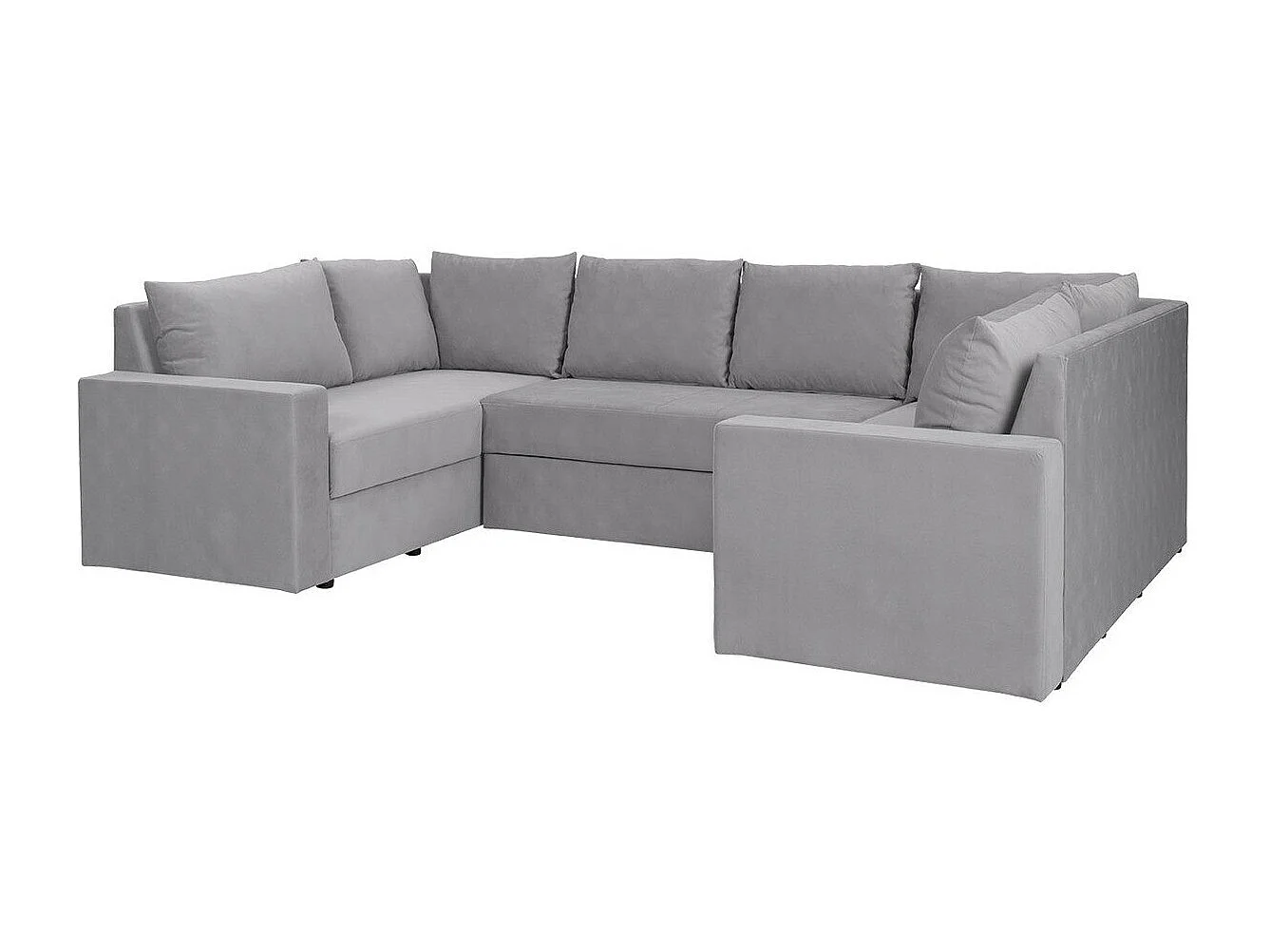 Canapé d'angle Providence 145, Gris, Fonction de couchage, 307x182x89cm