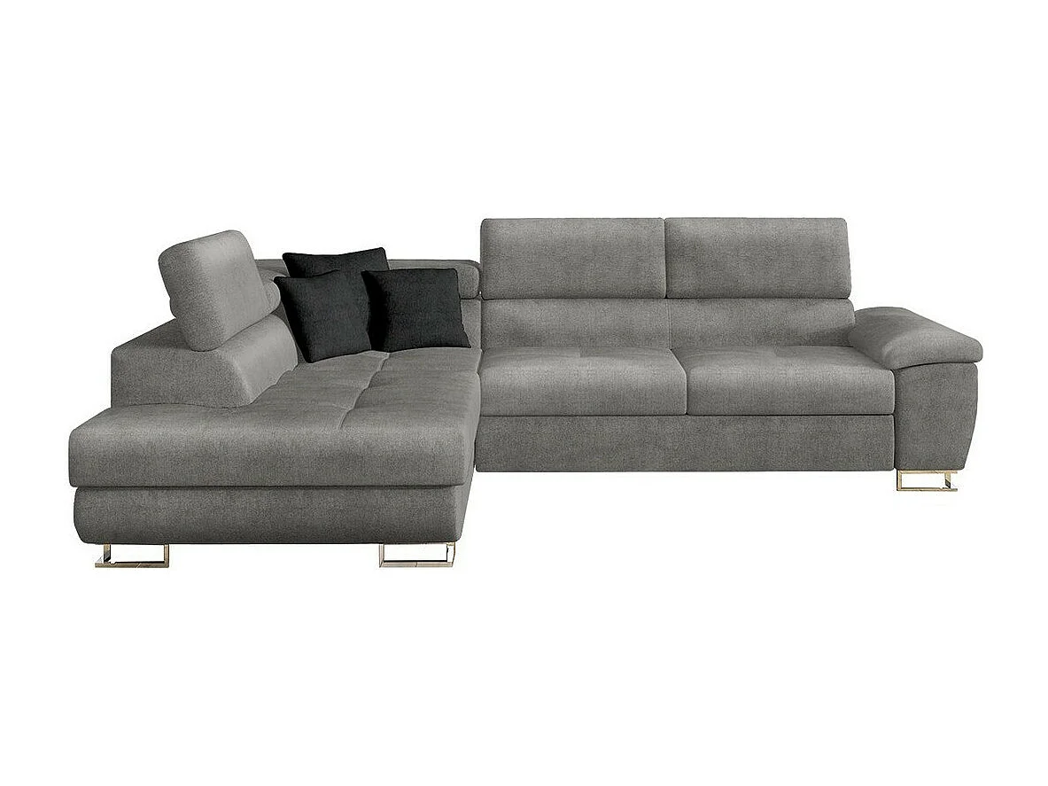 Canapé d'angle Comfivo 166, Gris, Disponible, 270x202x71cm