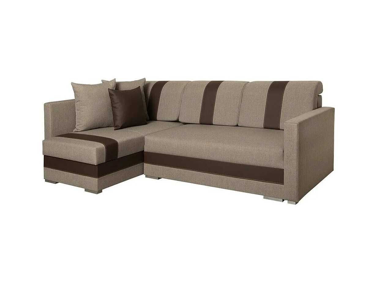 Divano angolare Edinburg 100, Nocciola, Con, 230x155x82cm