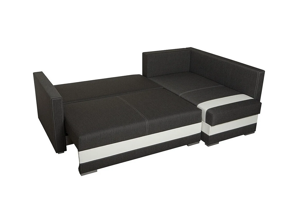 Canapé d'angle Edinburg 100, Marron, Fonction de couchage, Boîte de literie, 230x155x82cm