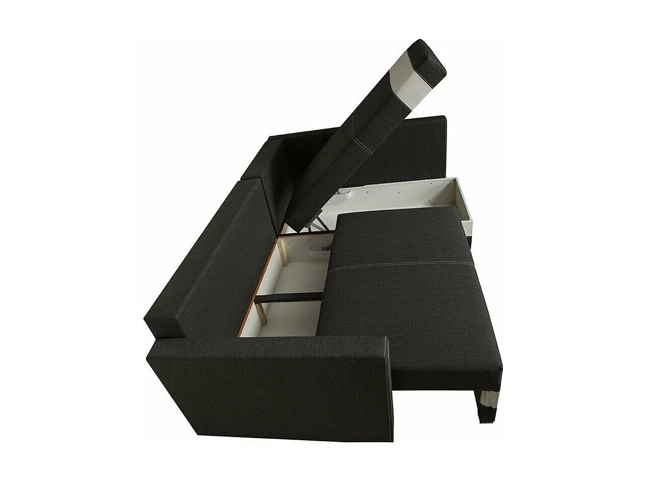 Canapé d'angle Edinburg 100, Marron, Disponible, 230x155x82cm