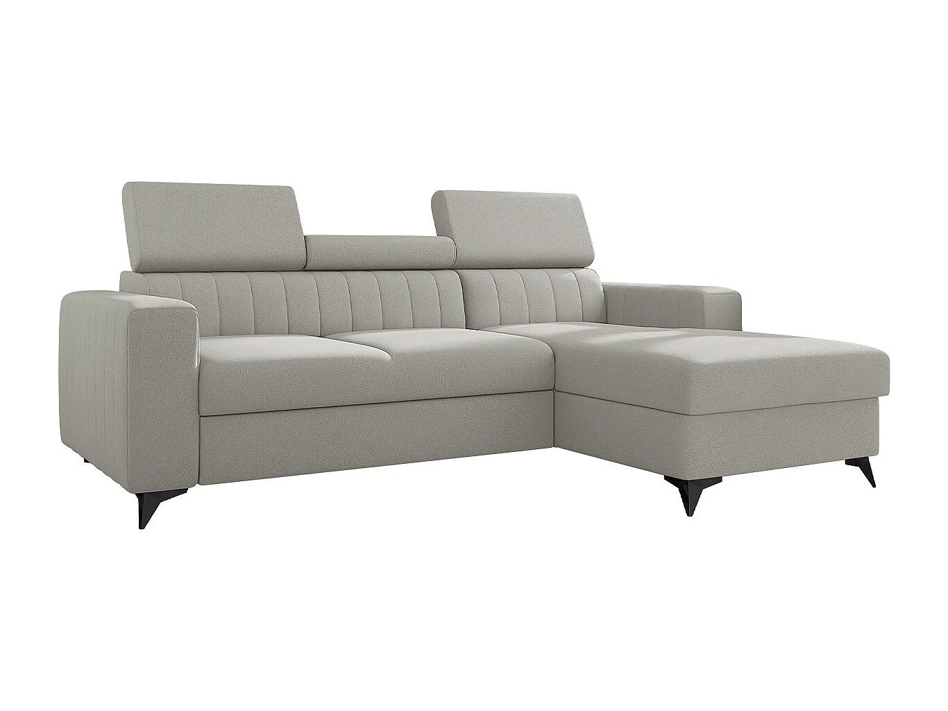 Canapé d'angle Columbus 170, Gris clair, Disponible, 236x172x82cm