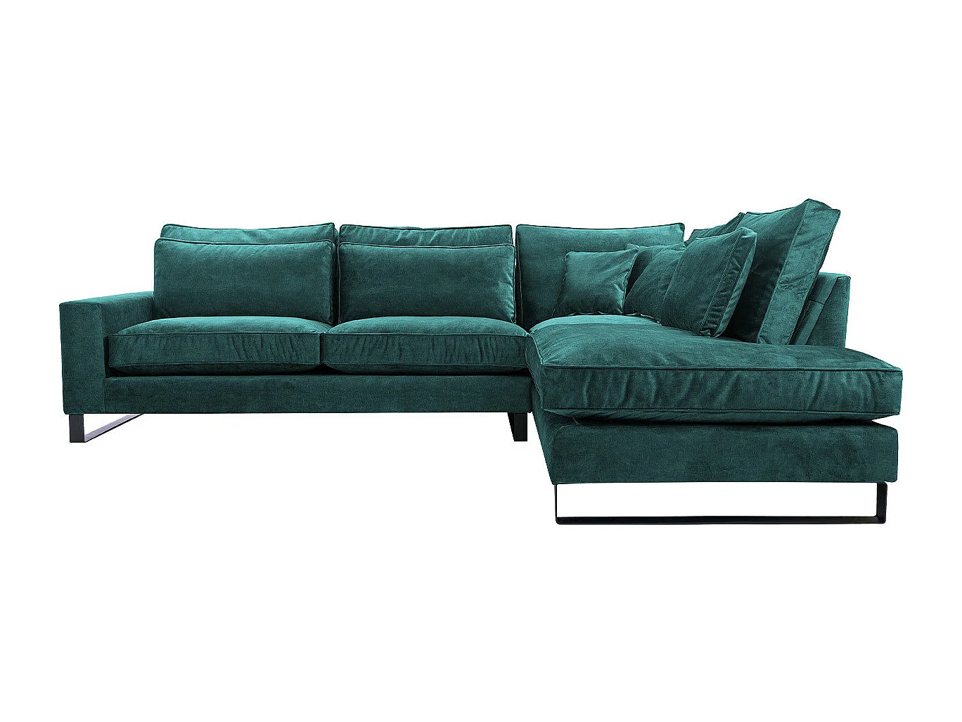 Canapé d'angle Kingsport 111, Vert, 314x224x90cm