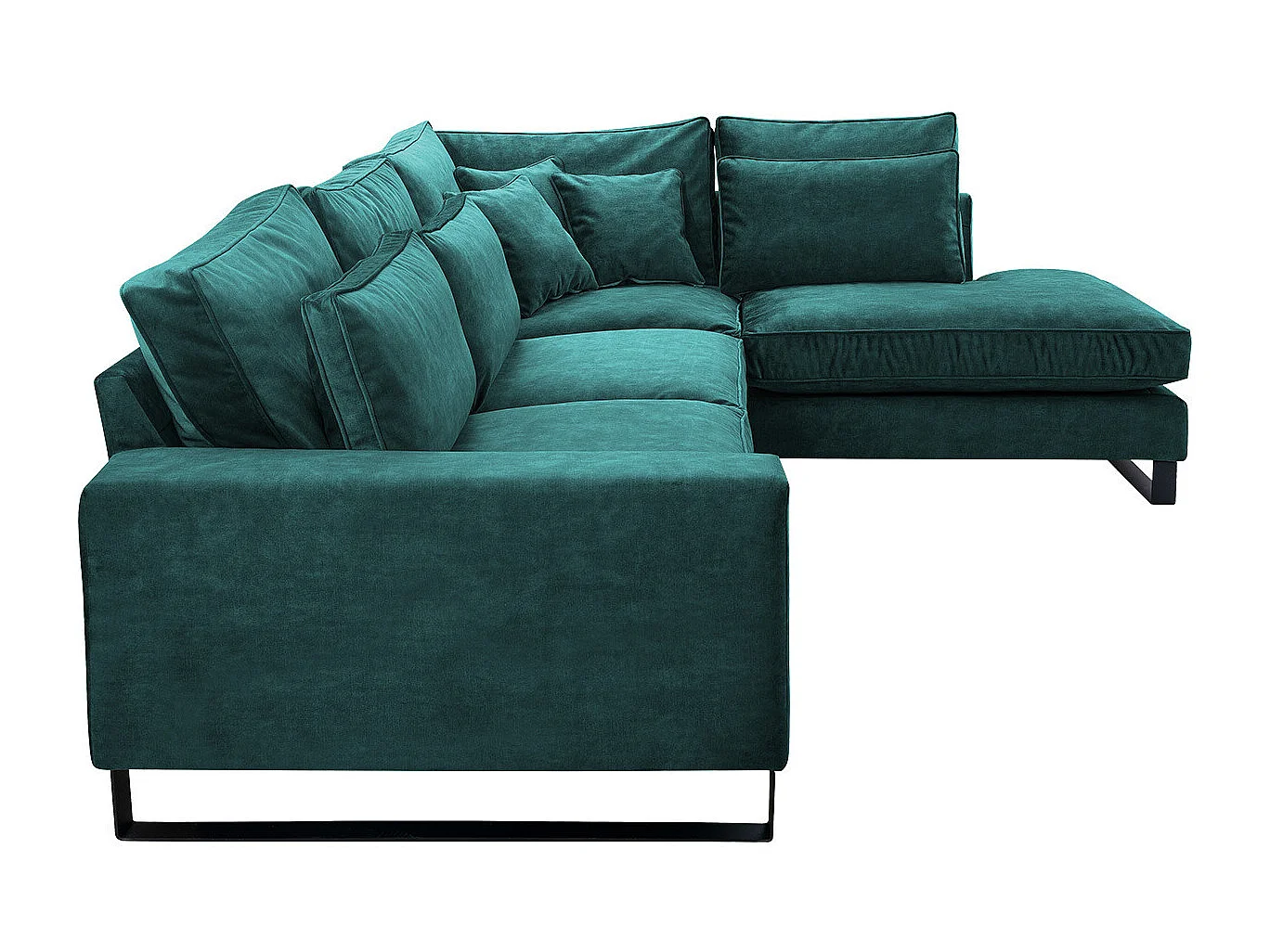 Canapé d'angle Kingsport 111, Vert, 314x224x90cm