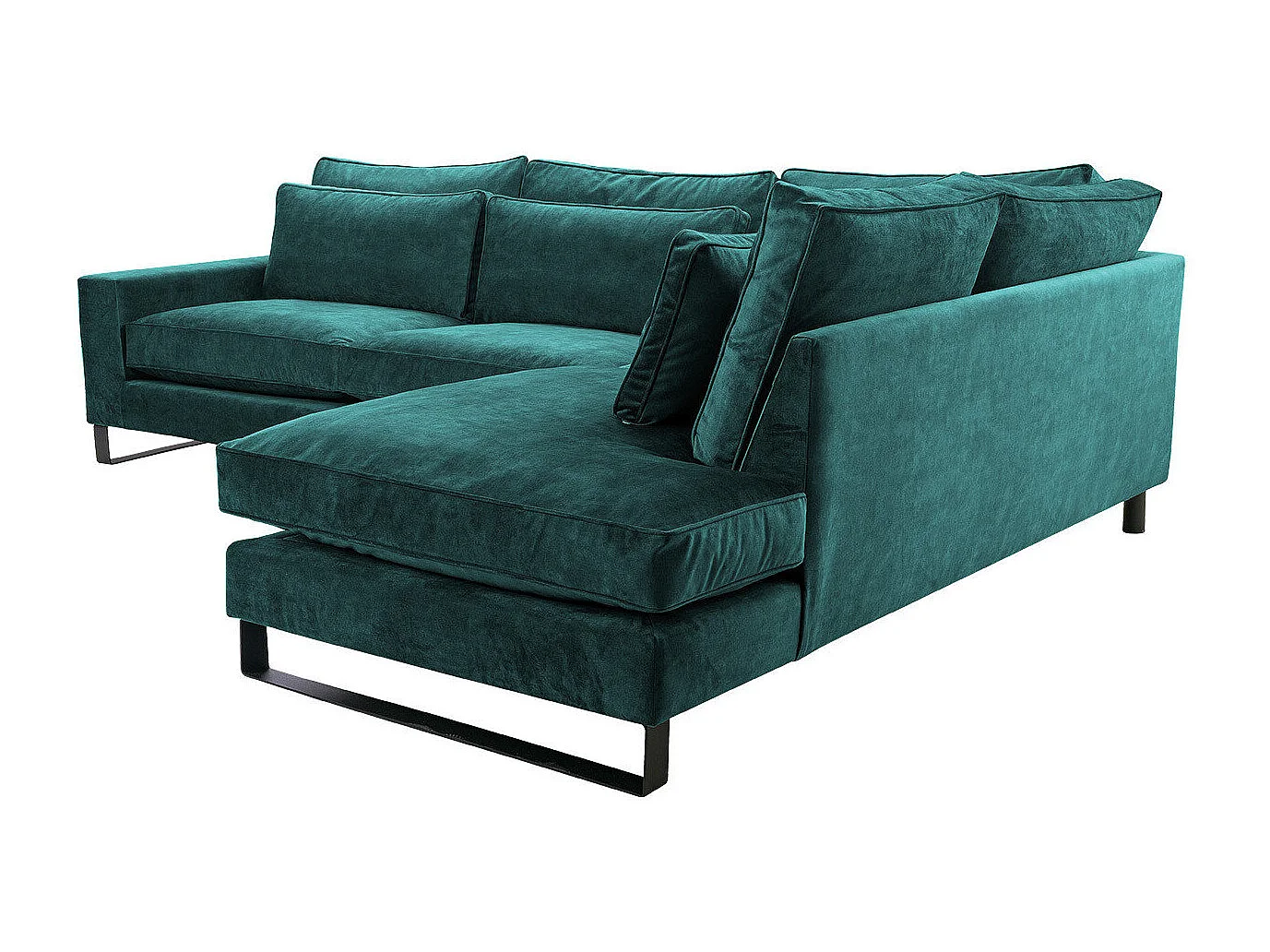 Canapé d'angle Kingsport 111, Vert, 314x224x90cm