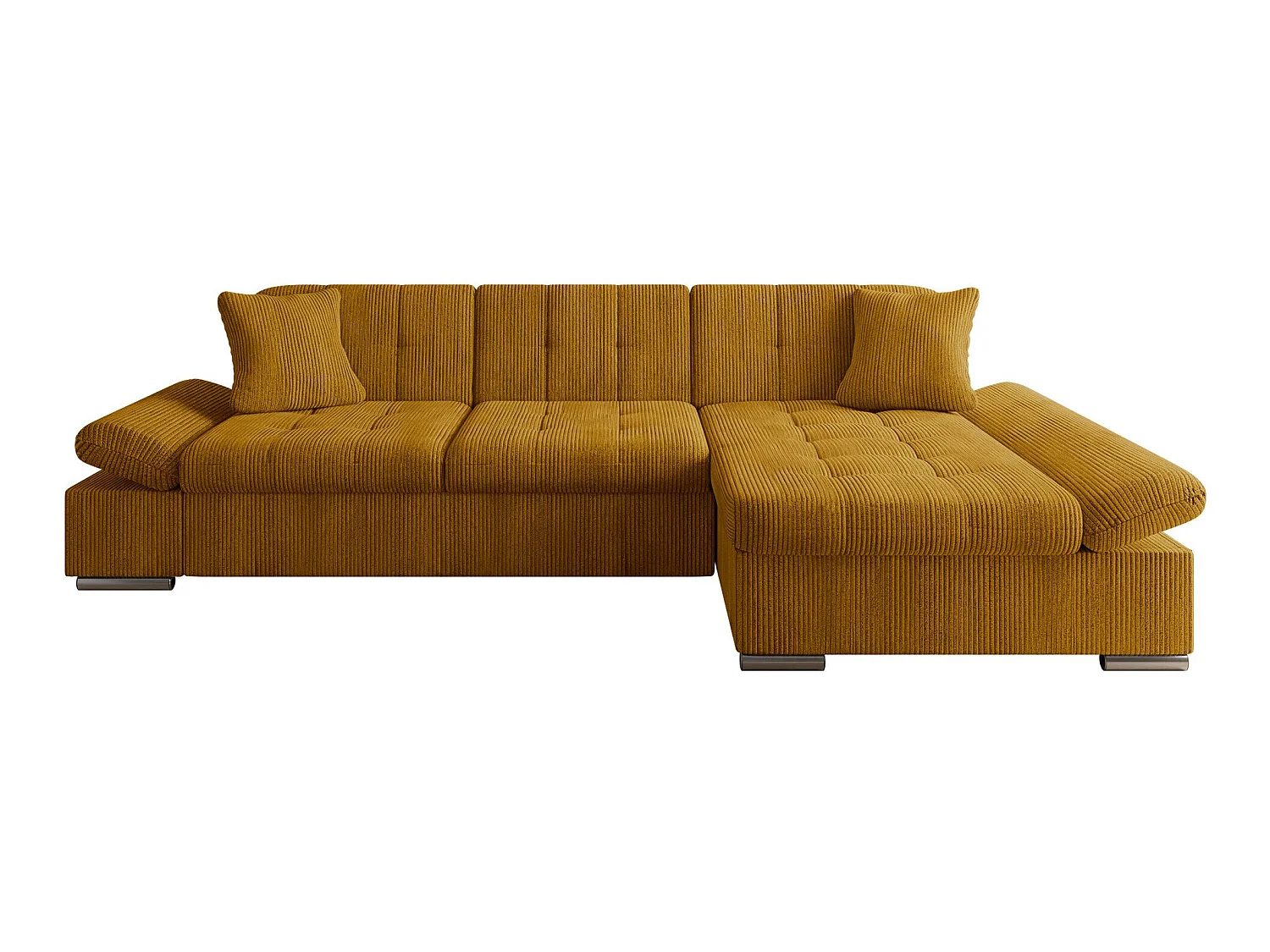 Sofá rinconero Comfivo Sanitas I, Amarillo, Función de descanso