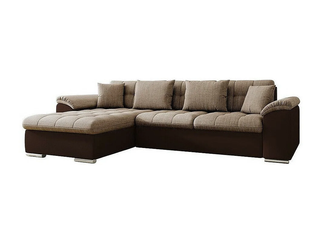 Canapé d'angle Comfivo 107, Marron, Disponible, 280x160x76cm