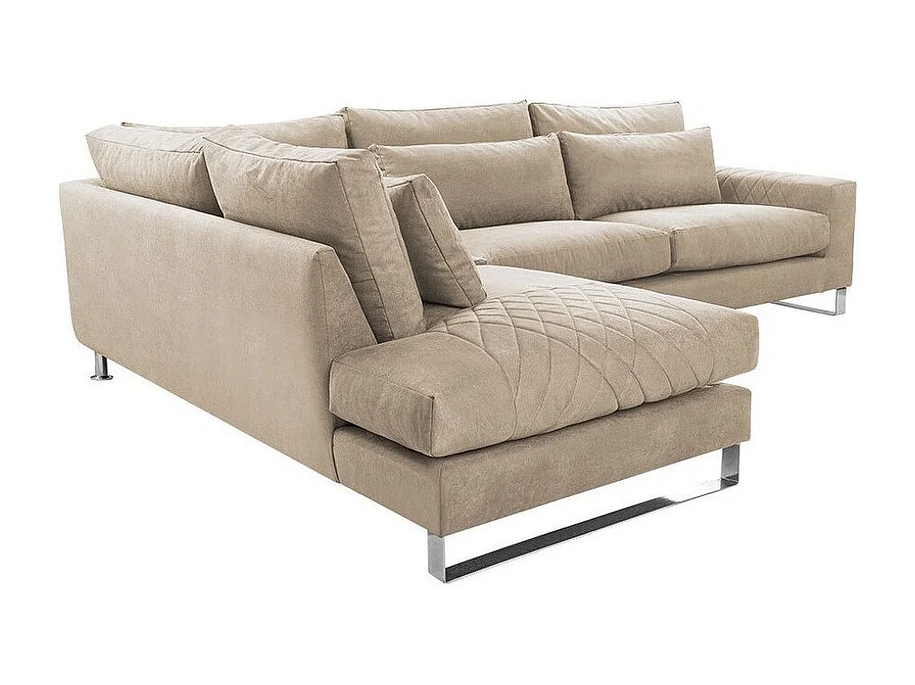 Canapé d'angle Kingsport 112, Brun clair, 314x224x90cm