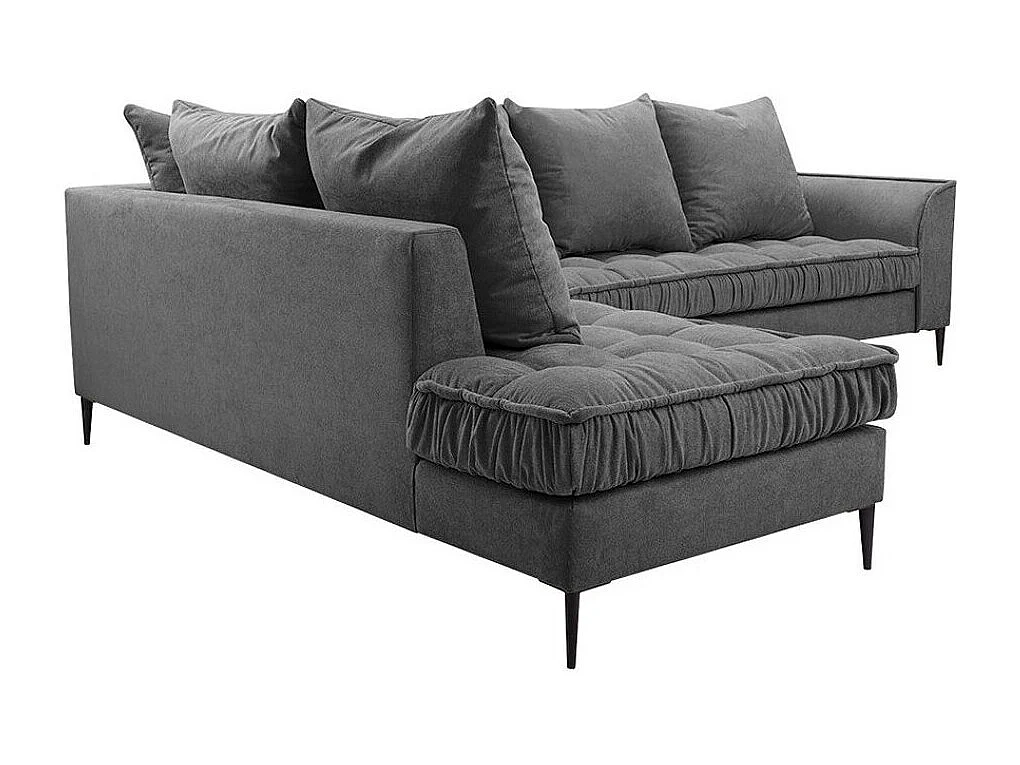 Canapé d'angle Kingsport 113, Gris, 306x227x90cm