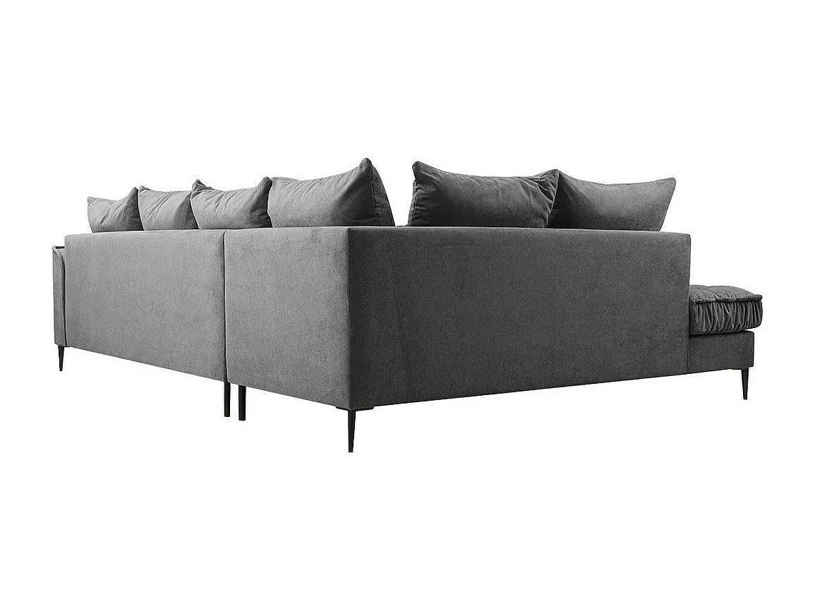 Canapé d'angle Kingsport 113, Gris, 306x227x90cm
