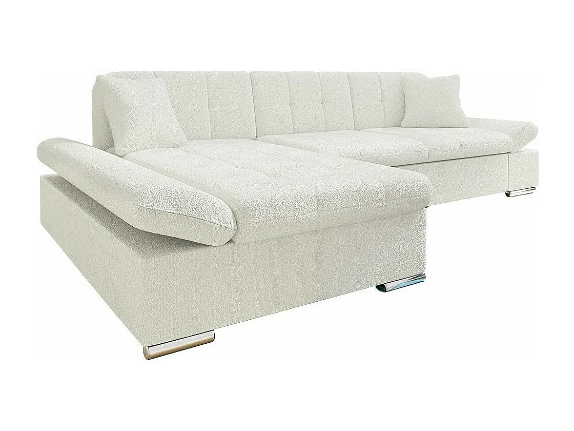 Sofá rinconero Comfivo 219, Blanco, 278x161x76cm