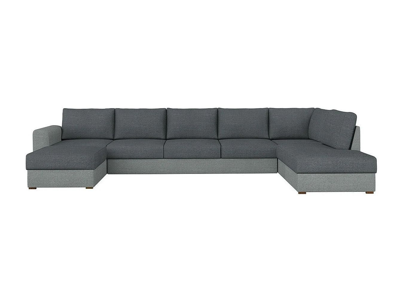 Sofá rinconero Comfivo 191, Gris, Función de descanso, Almacenaje, 370x186x85cm