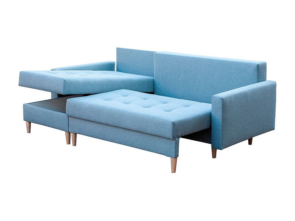 Sofá de canto Boulder 100, Verde, Funcionalidade de dormir, 22x14x9cm