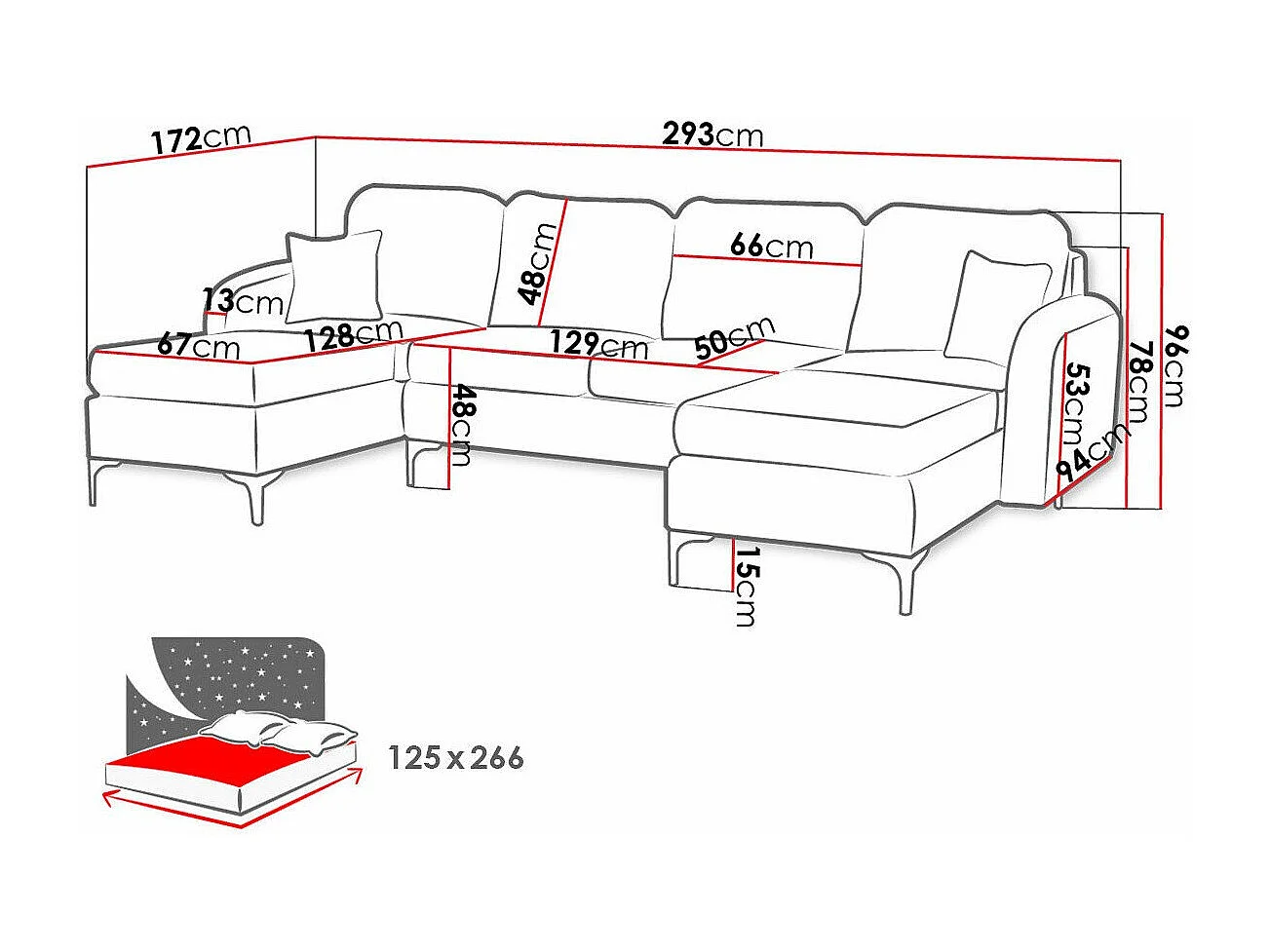 Canapé d'angle Torlua 104, Brun clair, Fonction de couchage, Boîte de literie, 293x172cm