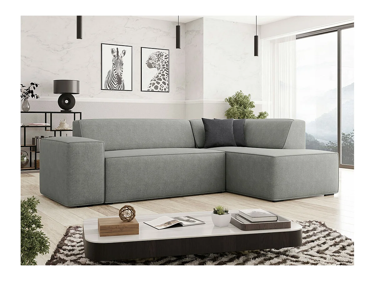 Canapé d'angle Comfivo 289, Gris, 267x205x73cm