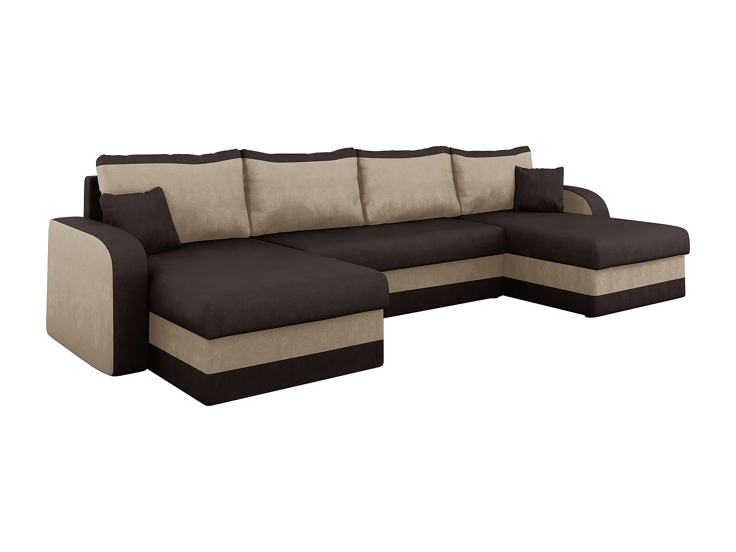 Canapé d'angle Comfivo 500, Marron, Disponible, 304x140x80cm