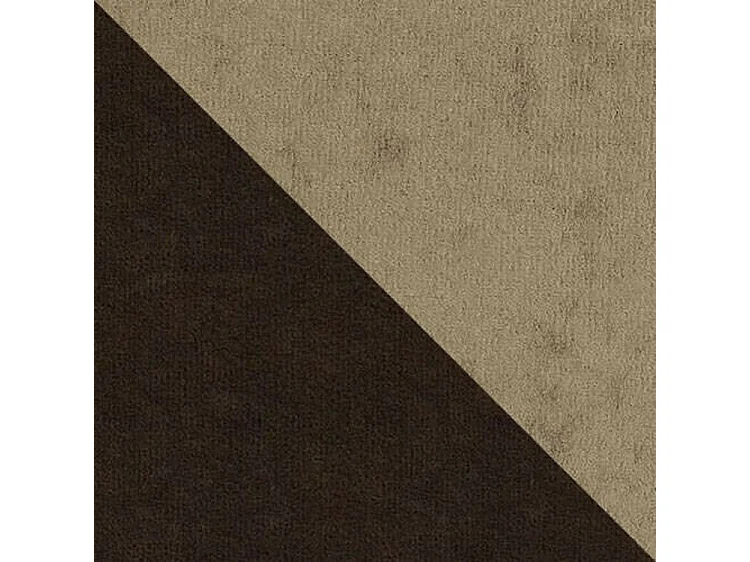 Canapé d'angle convertible 3 places en tissu marron