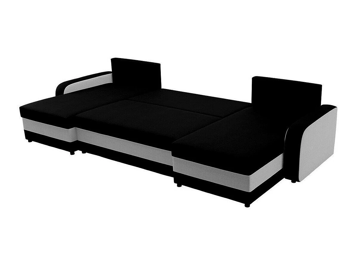 Canapé d'angle convertible 3 places en tissu marron
