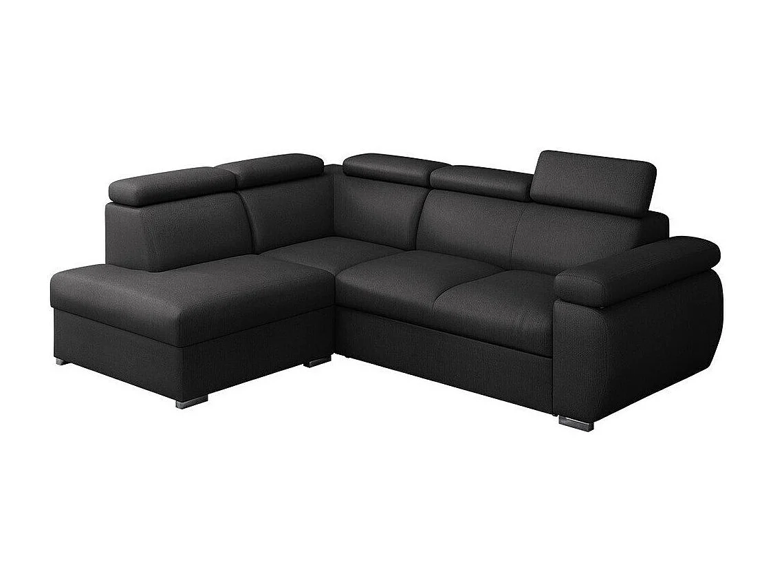 Sofá rinconero Columbus 161, Gris, Función de descanso, Caja de ropa de cama, 260x200cm