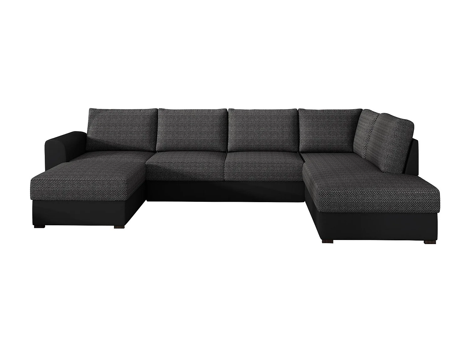 Sofá rinconero Comfivo 189, Gris, Función de descanso, Almacenaje, 305x188x85cm